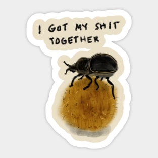 I got my shit together Sticker